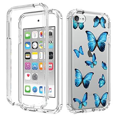 Imagem de sidande Capa para iPod Touch 6/iPod Touch 5/iPod Touch 7 para meninas, à prova de choque, transparente, floral, macia, flexível, TPU fina, capa protetora de telefone para iPod Touch 5º/6º/7º