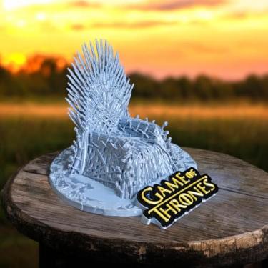 Imagem de Miniatura Trono de Ferro Game of Throne GOT/House of Dragon. Iron Throne. Presente, decoração, miniatura, série HBO