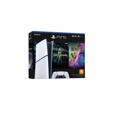 Imagem de PS5 Playstation 5 Sony Slim SSD 1TB Controle sem fio DualSense, Branco + Jogos Returnal e Ratchet & Clank

