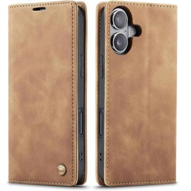 Imagem de Capa Capinha Couro Imã Carteira Para iPhone 16 Plus Pro Max - Danet, M