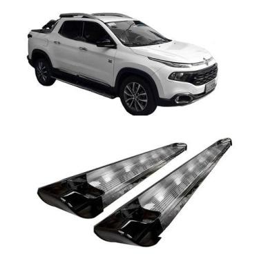 Imagem de Estribo Personalizado Ponteira Preto Brilhante Fiat Toro - HOZZ