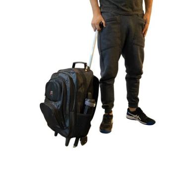 Imagem de Mochila Executiva Notebook C/ Rodinhas Luxo 45 litros reforçada Usb - 
