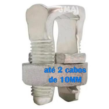 Imagem de Kit 5 Conector Parafuso Fendido para Emenda de Cabos Fios Split Bolt d