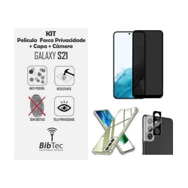 Imagem de Kit Capinha + Película Privativa Fosca + Película Câmera Samsung Galax