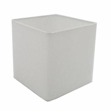 Imagem de Cúpula em tecido quadrada abajur luminária cp-25/25x25cm branco - Viva