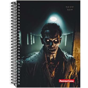 Imagem de Caderno universitário 1 matéria 80 folhas Dark Day PanAmericana, Zumbi