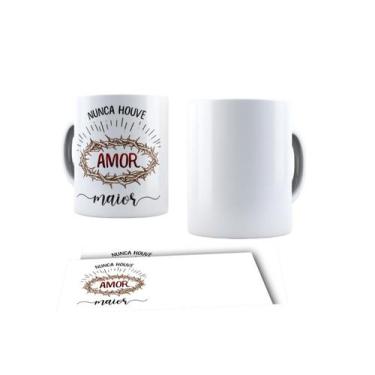 Imagem de Canecas de Porcelana Branca Personalizadas Evangelica Cristã Ele Vive 