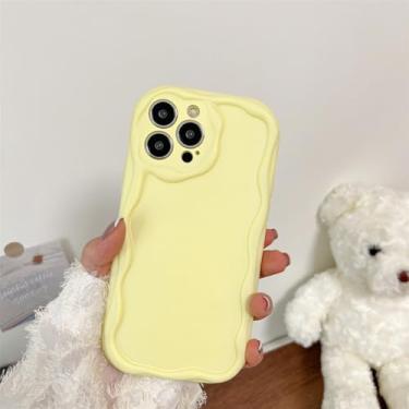 Imagem de WSDSM Capa de telefone ondulada sólida para Xiaomi para Redmi Note 11 10 12 ProPlus 5G 11S 10S 9S 12S 12C 10C Mi 12T 13 Lite Poco X5 F5 Pro, amarelo, para Poco X3 (X3Pro)