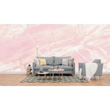 Imagem de Papel de Parede Painel 3D Mármore Rosa Carrara 4M Auto Colante Lavável