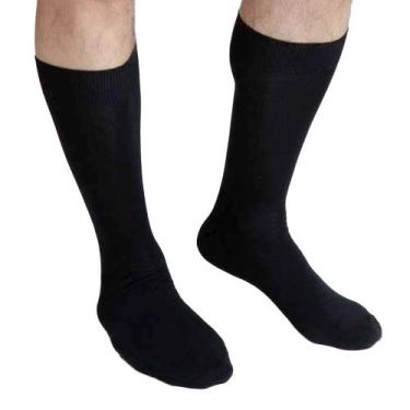 Imagem de Meia Masculina Selene Kit com 3 Pares Preta - 840030, Preto, 39/43