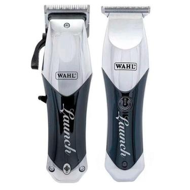 Imagem de Combo Wahl Launch Maquina Corte + Maquina Acabamento Sem Fio Cor Preto