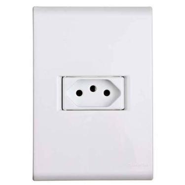 Imagem de Conjunto Montado Liz 4X2 1 Tomada Nbr 14136 20A Tramontina, 4x2, Branc