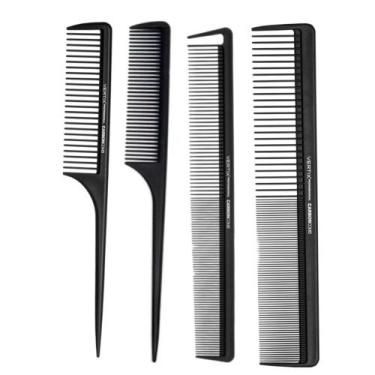 Imagem de 4 Pentes de Cabelo Profissional de Carbono Pro Vertix