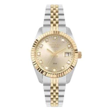Imagem de Relogio Technos Feminino Bicolor Prata E Dourado 2015Cem/1X
