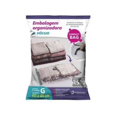 Imagem de Saco A Vácuo Para Organizar Roupas Compact Bag G 60x80cm - Paramount