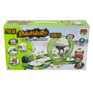 Imagem de Pista Infantil de Carrinho Túnel 7 Dinossauros Looping 360º - DM Toys