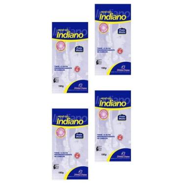 Imagem de Hene em Gel Divina Dama Indiano 04x180gr Preto Medio (Preto Natural) P