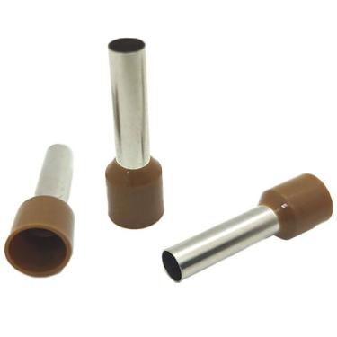 Imagem de Terminais Ilhós Tubular Tubo Longo Pré-Isolado para Cabo de 10mm - 100