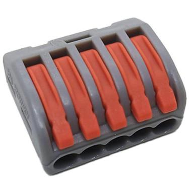 Imagem de Terminal de Emenda Borne Conector Engate Rápido de 5 Fios Kit 10 Peças