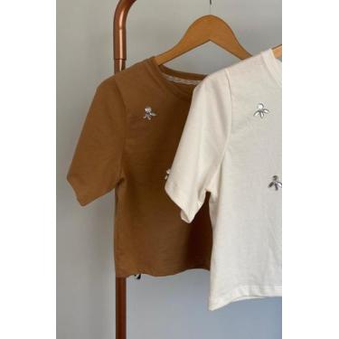 Imagem de Cropped Pedrarias Shine L amour - L'amour storee, PP, Capuccino