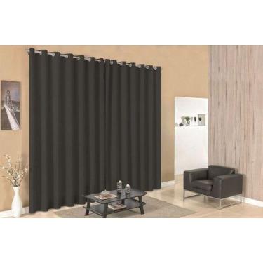 Imagem de Cortina blackout em tecido 2M x 1,70M corta luz Preto - Lovely Decor