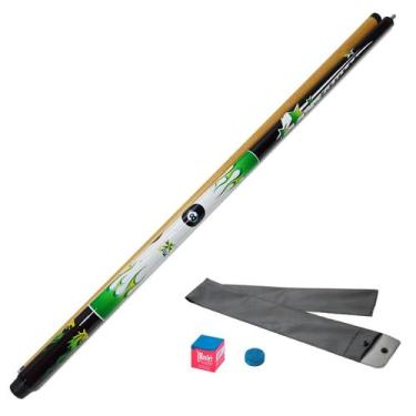 Imagem de Taco de Sinuca Desmontável Bola 8 Verde e Branco Tacos Brasil