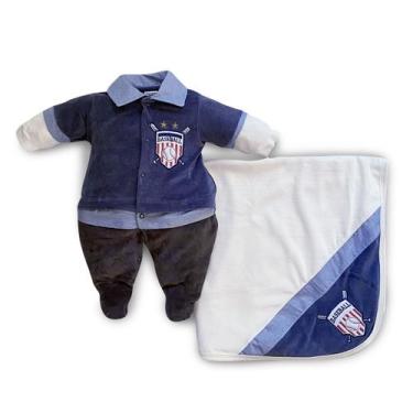 Imagem de Saída Maternidade Menino Baseball Jeans - Maxibaby - Maxi Baby, Azul, 