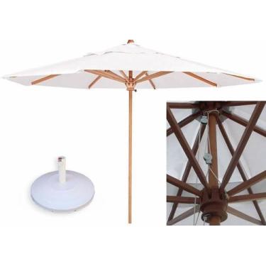 Imagem de Guarda Sol 3m com Base Aluminio Para Mesa Piscina E Jardim - Nossa Kas