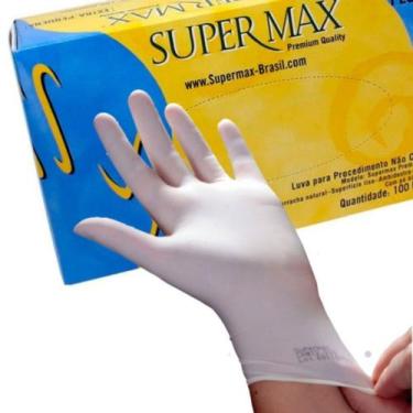 Imagem de Luva de procedimento latex supermax, Branco, M