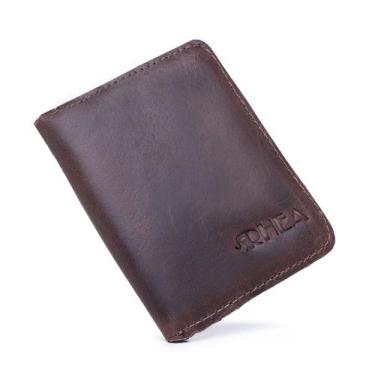 Imagem de Carteira Moderna Masculina Slim de Couro Legitimo Elegante Original - 