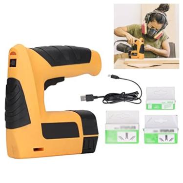 Imagem de 星姿 3 métodos de pregos disponíveis para decoração de interiores, pistola de pregos elétrica portátil USB com interruptor de segurança, 2000 mah, fonte de alimentação de 4,2 V, 3000 grampos e