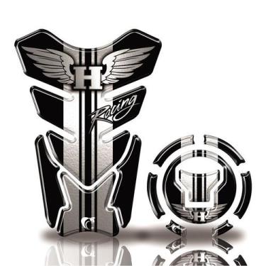 Imagem de Kit Protetor Tanque Adesivo Moto Honda Acima 2018 - Teu Adesivo, Preto