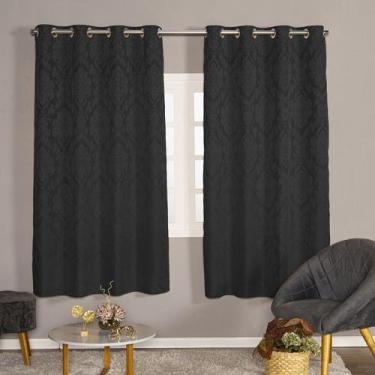 Imagem de Cortina Tecido Jacquard Janela Pequena Sala/quarto 2,00x1,30 - Feffo C
