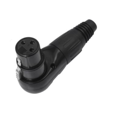 Imagem de Colaxi Conector de solda xlr, plugue 3 pinos xlr, misturador, cabo de áudio profissional, adaptador, amplificador de potência, ângulo reto, adaptador xlr, Fêmea
