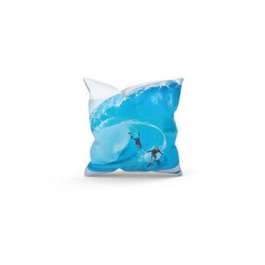 Imagem de Almofada Decorativa Cheia c/ Zíper 40x40 Surfistas Caindo - Deluzz