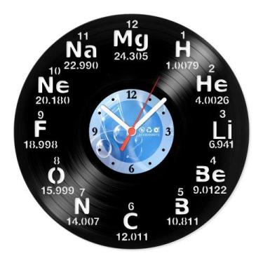 Imagem de Relógio De Parede Disco Vinil Profissões - Elementos Químicos - VPR-01