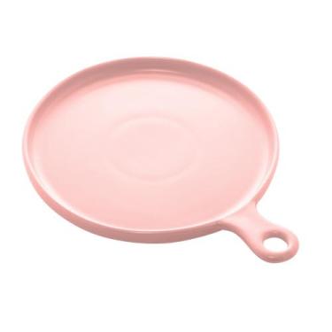 Imagem de Travessa Porcelana Redonda c/Cabo Nordica Rosa 26 x 2,5cm - Bon Gourme