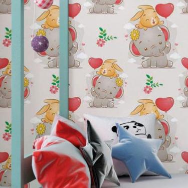 Imagem de Papel de Parede Adesivo Infantil Elefantes N018058 - Adesivo BR