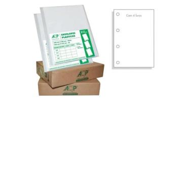 Imagem de Envelope Plástico Ofício 4 Furos Saco Plástico 0,15mm 400 Un - ACP