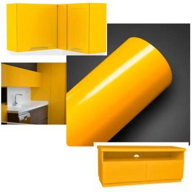 Imagem de vinil adesivo envelopamento  5Mx50cm Amarelo Ouro - Marca Imprimax col