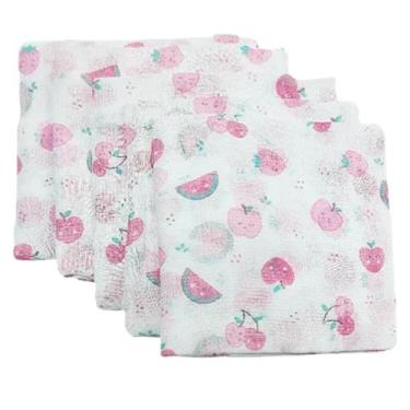 Imagem de Enxoval Kit 5 Fraldas Pano De Bebe 60x60cm  - Dugu, Feminino
