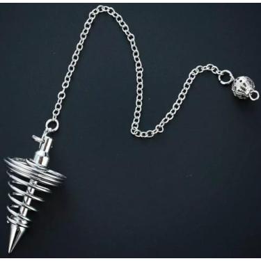 Imagem de Pêndulo Espiral Técnico De Metal Para Radiestesia Reiki e Mesa Radioni
