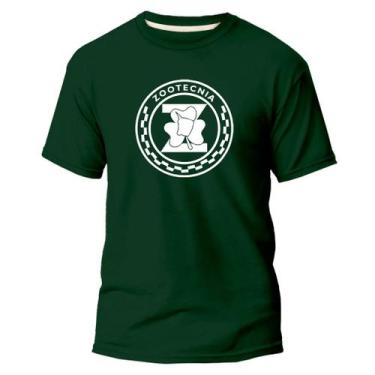 Imagem de Camiseta Básica Algodão Premium Estampa Digital Zootecnia, Verde, G