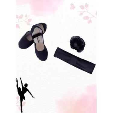 Imagem de Kit Completo Ballet Infantil Balé Uniforme 5 Peças Jazz - Maria Chica,