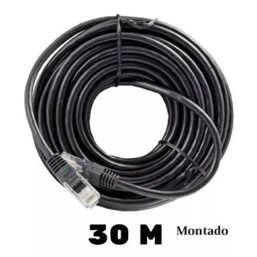 Imagem de Cabo De Rede Internet Lan Utp Cat5E - 30Mts Preto - Oferta - New Line 