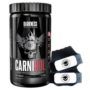 Imagem de Carnibol Isolado Hidro 900g Chocolate Luva BlackSkul Darknes - Darknes