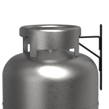 Imagem de Suporte De Parede Suspenso Para Botijão De Gás Externo Preto - Unidas 