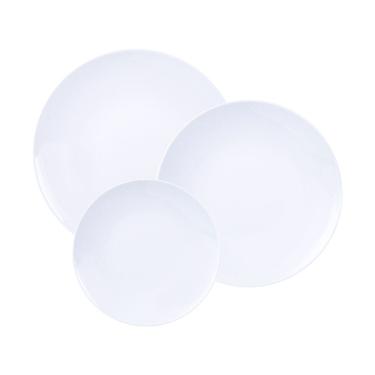 Imagem de Jogo de Pratos Tramontina Leonora 12 Peças em Porcelana Branca