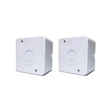Imagem de 2 Caixas de Proteção Sobrepor com Anel de Vedação CFTV Organizadora IP55 Stilus