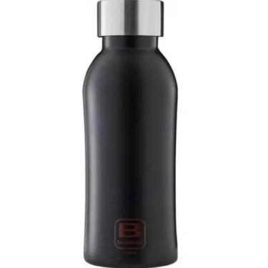 Imagem de Garrafa Térmica Squeeze Aço Inoxidável Academia 500ml Preta Linha Twin